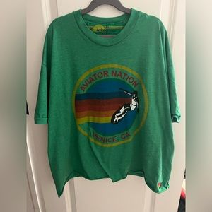 KELLY GREEN AVIATOR NATION BOYFRIEND TEE